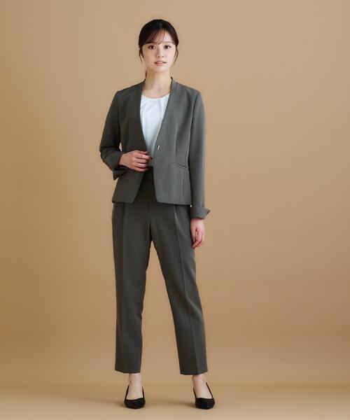 index（インデックス）の「ストレッチテーパードパンツ/セットアップ対応【洗濯機洗い可/イージーアイロン/防シワ】（その他パンツ・レディース・ナチュラル/ブラウン系その他/ブラック/ネイビー系5・34/36/38/40/42）」の20枚目の写真