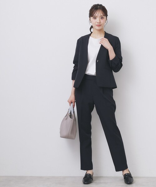 index（インデックス）の「ストレッチテーパードパンツ/セットアップ対応【洗濯機洗い可/イージーアイロン/防シワ】（その他パンツ・レディース・ナチュラル/ブラウン系その他/ブラック/ネイビー系5・34/36/38/40/42）」の14枚目の写真