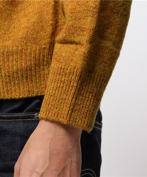 CIAOPANIC（チャオパニック）の「【Ciaopanic】ウォッシャブル天竺編みクルーニット（ニット/セーター・メンズ・マスタード/オレンジ/ネイビー/グレー/ボルドー/グリーン/ダークブルー/ホワイト・MEDIUM/LARGE）」の12枚目の写真