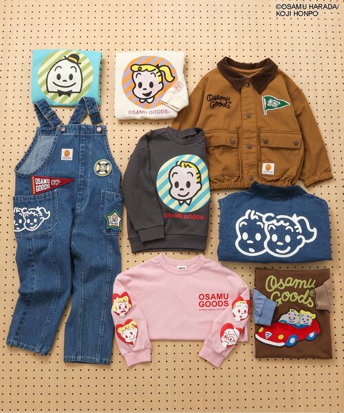 OSAMU GOODS(オサムグッズ)の「【OSAMU GOODSコラボ】 サロペット(サロペット/オーバーオール・キッズ・ベージュ/インディゴブルー・90/110/130)」の15枚目の写真