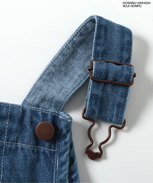 OSAMU GOODS(オサムグッズ)の「【OSAMU GOODSコラボ】 サロペット(サロペット/オーバーオール・キッズ・ベージュ/インディゴブルー・90/110/130)」の13枚目の写真