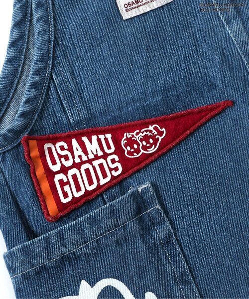 OSAMU GOODS(オサムグッズ)の「【OSAMU GOODSコラボ】 サロペット(サロペット/オーバーオール・キッズ・ベージュ/インディゴブルー・90/110/130)」の10枚目の写真