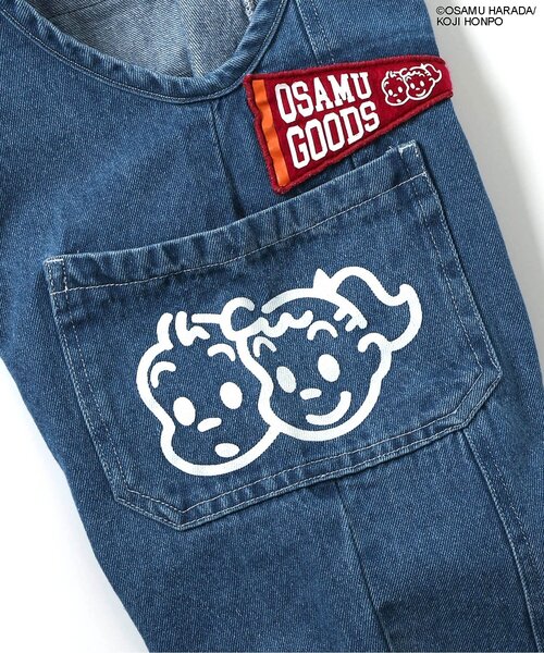 OSAMU GOODS(オサムグッズ)の「【OSAMU GOODSコラボ】 サロペット(サロペット/オーバーオール・キッズ・ベージュ/インディゴブルー・90/110/130)」の7枚目の写真