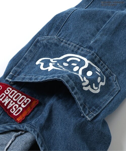 OSAMU GOODS(オサムグッズ)の「【OSAMU GOODSコラボ】 サロペット(サロペット/オーバーオール・キッズ・ベージュ/インディゴブルー・90/110/130)」の6枚目の写真