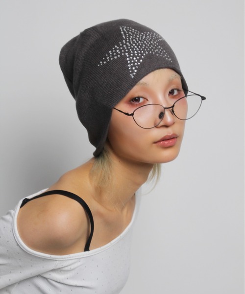 IMARI / イマリ 】 グリッター スター ラインストーン ビーニー