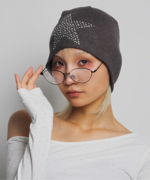 IMARI / イマリ 】 グリッター スター ラインストーン ビーニー