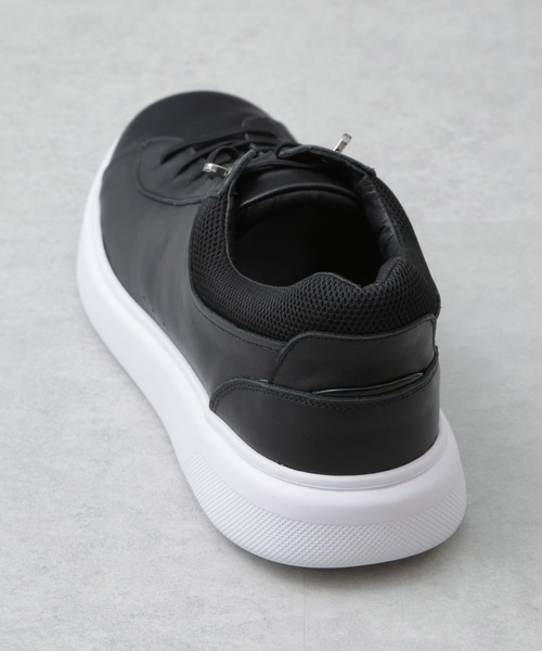 NANO universe（ナノユニバース）の「「N SERIES」アクティブレザースニーカー×BMZソール（スニーカー・メンズ・ブラック/ホワイト・28/27/26）」の6枚目の写真