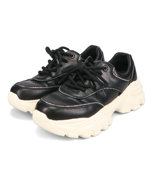 2026秋冬新作ラインストーン切替ダッドスニーカー/OT3769（スニーカー