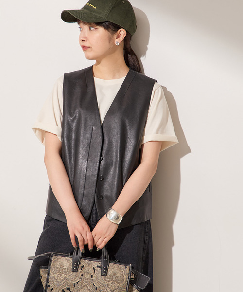 JOURNAL STANDARD✖️金子綾　ホワイトベスト　BOXYベスト JOURNAL STANDARD（ジャーナルスタンダード）の「【AYA KANEKO