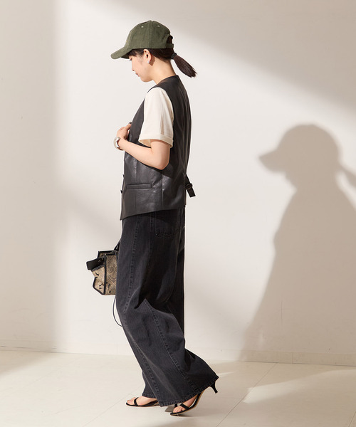 journal standard L'essage(ジャーナルスタンダードレサージュ)の「【金子綾さん着用】シンセティックレザーベスト(ブルゾン・レディース・ブラック・FREE)」の17枚目の写真