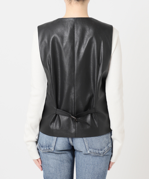 journal standard L'essage(ジャーナルスタンダードレサージュ)の「【金子綾さん着用】シンセティックレザーベスト(ブルゾン・レディース・ブラック・FREE)」の14枚目の写真