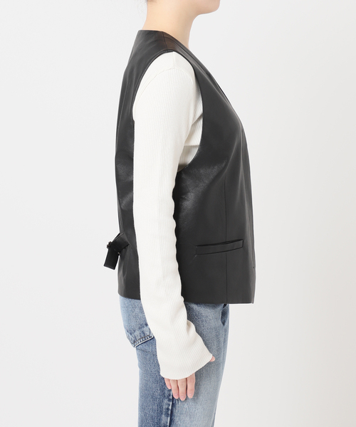 journal standard L'essage(ジャーナルスタンダードレサージュ)の「【金子綾さん着用】シンセティックレザーベスト(ブルゾン・レディース・ブラック・FREE)」の15枚目の写真