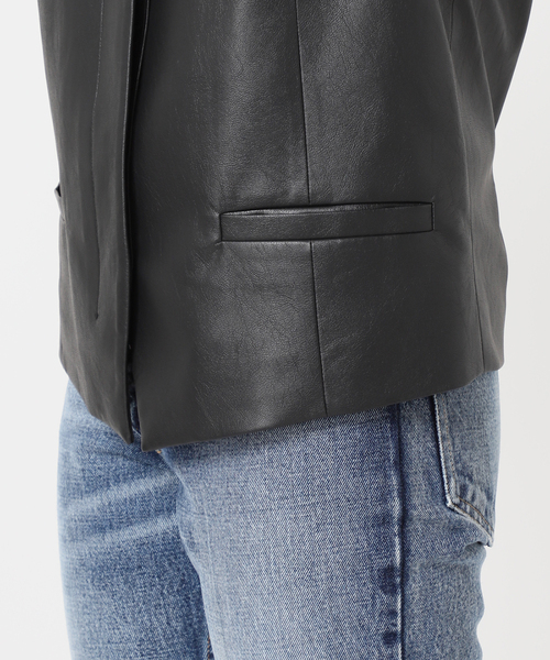 journal standard L'essage(ジャーナルスタンダードレサージュ)の「【金子綾さん着用】シンセティックレザーベスト(ブルゾン・レディース・ブラック・FREE)」の9枚目の写真