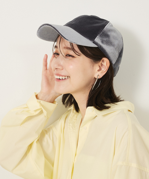 abahouse mavie(アバハウスマヴィ)の「ベロア キャップ(キャップ・レディース・ワイン/ブラック/グレー・フリー)」の2枚目の写真