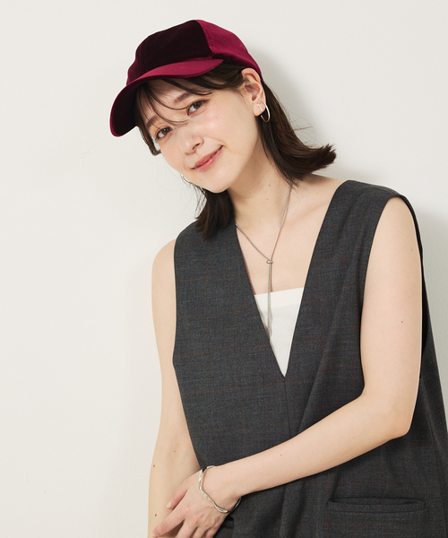 abahouse mavie(アバハウスマヴィ)の「ベロア キャップ(キャップ・レディース・ワイン/ブラック/グレー・フリー)」の12枚目の写真