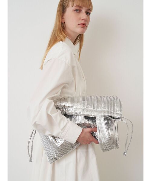 ELENDEEK（エレンディーク）の「プリーツトートバッグ（トートバッグ・レディース・シルバー/ブラック・FREE）」の6枚目の写真