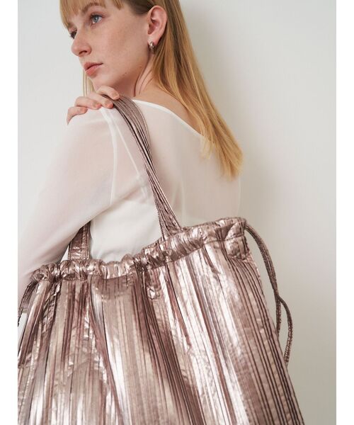 ELENDEEK（エレンディーク）の「プリーツトートバッグ（トートバッグ・レディース・シルバー/ブラック・FREE）」の14枚目の写真