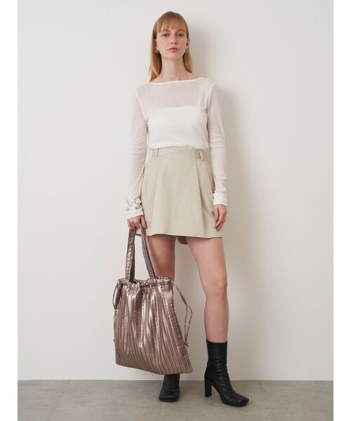 ELENDEEK（エレンディーク）の「プリーツトートバッグ（トートバッグ・レディース・シルバー/ブラック・FREE）」の15枚目の写真