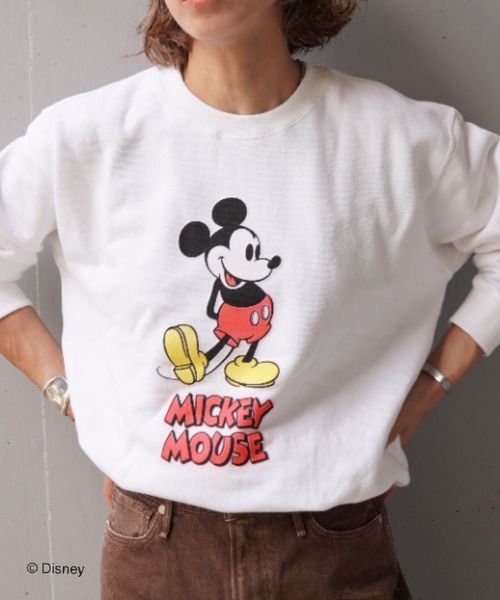 GOOD ROCK SPEED（グッドロックスピード）の「GOOD ROCK SPEED (グッドロックスピード) 別注/ミッキー/フロッキー/スウェット/UNISEX（Tシャツ/カットソー・レディース・ブラック/ホワイト・S/M/L/XL）」の7枚目の写真