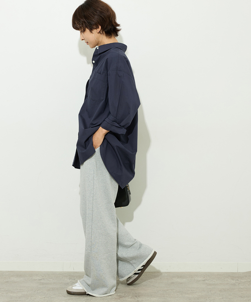 JOURNAL STANDARD relume(ジャーナルスタンダード レリューム)の「コットンタイプライターオーバーサイズシャツ(シャツ/ブラウス・レディース・ベージュ/ネイビー/ブルー・FREE)」の11枚目の写真