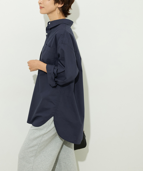 JOURNAL STANDARD relume(ジャーナルスタンダード レリューム)の「コットンタイプライターオーバーサイズシャツ(シャツ/ブラウス・レディース・ベージュ/ネイビー/ブルー・FREE)」の15枚目の写真