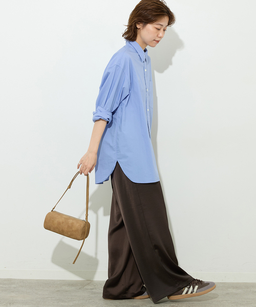 JOURNAL STANDARD relume(ジャーナルスタンダード レリューム)の「コットンタイプライターオーバーサイズシャツ(シャツ/ブラウス・レディース・ベージュ/ネイビー/ブルー・FREE)」の19枚目の写真