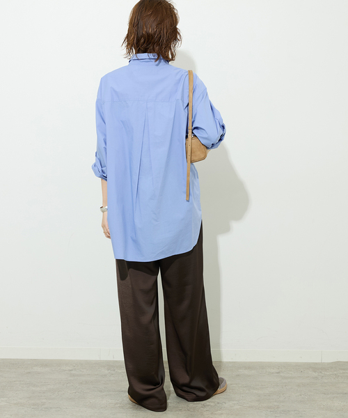 JOURNAL STANDARD relume(ジャーナルスタンダード レリューム)の「コットンタイプライターオーバーサイズシャツ(シャツ/ブラウス・レディース・ベージュ/ネイビー/ブルー・FREE)」の20枚目の写真