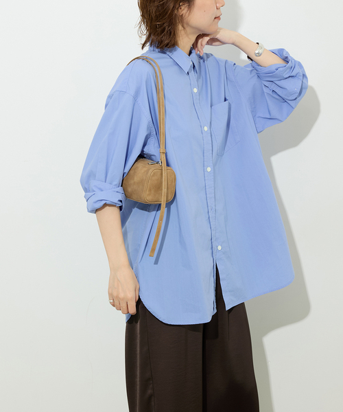 JOURNAL STANDARD relume(ジャーナルスタンダード レリューム)の「コットンタイプライターオーバーサイズシャツ(シャツ/ブラウス・レディース・ベージュ/ネイビー/ブルー・FREE)」の22枚目の写真