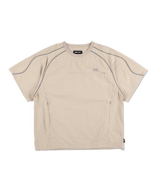 WIND AND SEA（ウィンダンシー）の「Reflective Piping Track S/S Top（Tシャツ/カットソー・メンズ・ブラック/サンドベージュ・S/M/L/XL）」の2枚目の写真