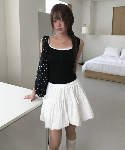 anyonemore(エニワンモア)の「ドット柄シンプルエコバッグ(トートバッグ・レディース・アイボリー/ブラック・FREE)」の10枚目の写真