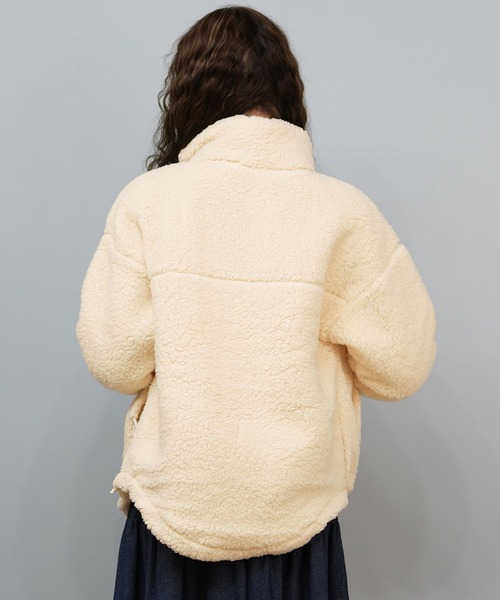 ROXY（ロキシー）の「ROXY/ロキシー ボアジャケット RJK254021（その他アウター・レディース・コーラル/アッシュブラウン/アイボリー/ブラック・M/L）」の7枚目の写真