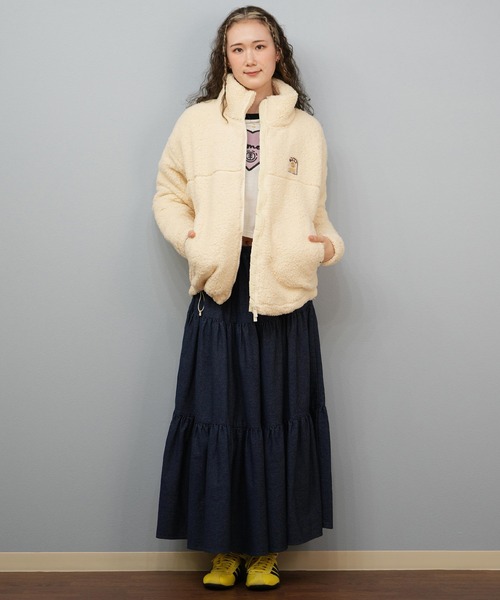 ROXY（ロキシー）の「ROXY/ロキシー ボアジャケット RJK254021（その他アウター・レディース・コーラル/アッシュブラウン/アイボリー/ブラック・M/L）」の9枚目の写真