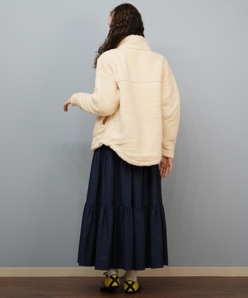 ROXY（ロキシー）の「ROXY/ロキシー ボアジャケット RJK254021（その他アウター・レディース・コーラル/アッシュブラウン/アイボリー/ブラック・M/L）」の10枚目の写真