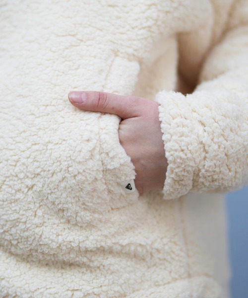 ROXY（ロキシー）の「ROXY/ロキシー ボアジャケット RJK254021（その他アウター・レディース・コーラル/アッシュブラウン/アイボリー/ブラック・M/L）」の12枚目の写真