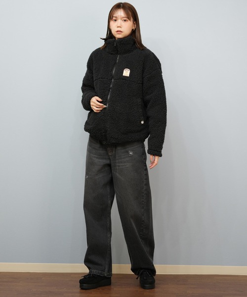 ROXY（ロキシー）の「ROXY/ロキシー ボアジャケット RJK254021（その他アウター・レディース・コーラル/アッシュブラウン/アイボリー/ブラック・M/L）」の16枚目の写真