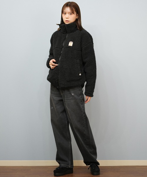 ROXY（ロキシー）の「ROXY/ロキシー ボアジャケット RJK254021（その他アウター・レディース・コーラル/アッシュブラウン/アイボリー/ブラック・M/L）」の17枚目の写真