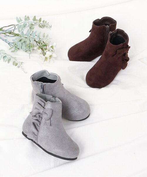 apres les cours(アプレレクール)の「フリルリボンブーツ(ブーツ・キッズ・ブラウン/グレー・14/15 /16/17/18/19)」の17枚目の写真