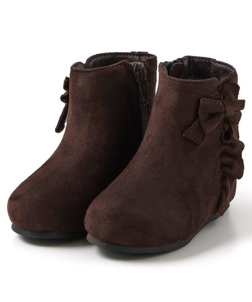 apres les cours(アプレレクール)の「フリルリボンブーツ(ブーツ・キッズ・ブラウン/グレー・14/15 /16/17/18/19)」の10枚目の写真