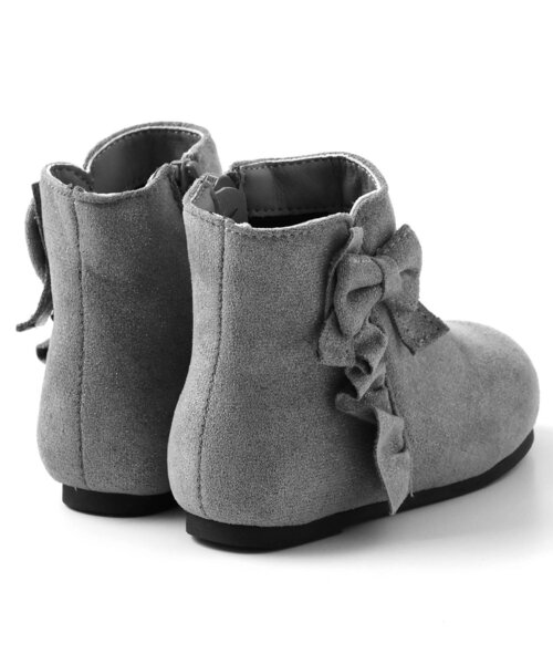 apres les cours(アプレレクール)の「フリルリボンブーツ(ブーツ・キッズ・ブラウン/グレー・14/15 /16/17/18/19)」の3枚目の写真