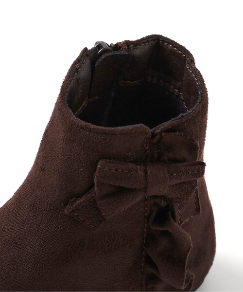 apres les cours(アプレレクール)の「フリルリボンブーツ(ブーツ・キッズ・ブラウン/グレー・14/15 /16/17/18/19)」の4枚目の写真