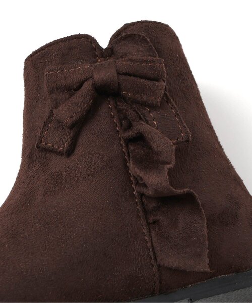 apres les cours(アプレレクール)の「フリルリボンブーツ(ブーツ・キッズ・ブラウン/グレー・14/15 /16/17/18/19)」の5枚目の写真