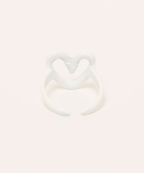 VIBGYOR Women（ヴィブジョー　ウィメン）の「【urge select】ハートモチーフ ぷっくり リング（リング・レディース・レッド/ホワイト・FREE）」の5枚目の写真