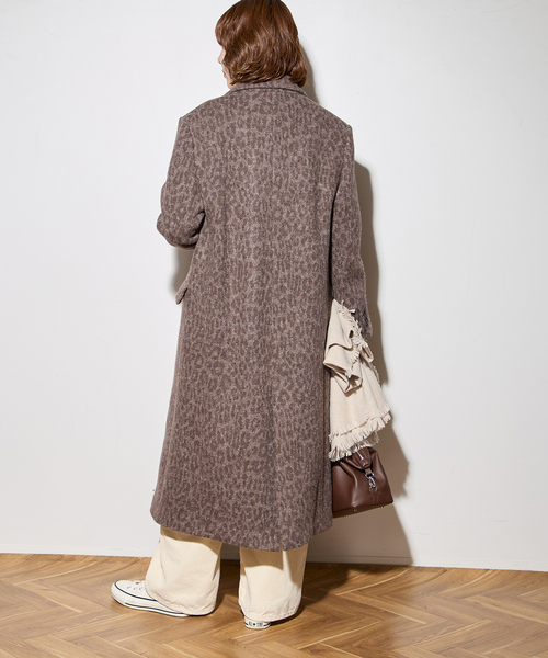 journal standard L'essage（ジャーナルスタンダードレサージュ）の「BALLI レオパードチェスターコート（チェスターコート・レディース・ブラウン・FREE）」の4枚目の写真