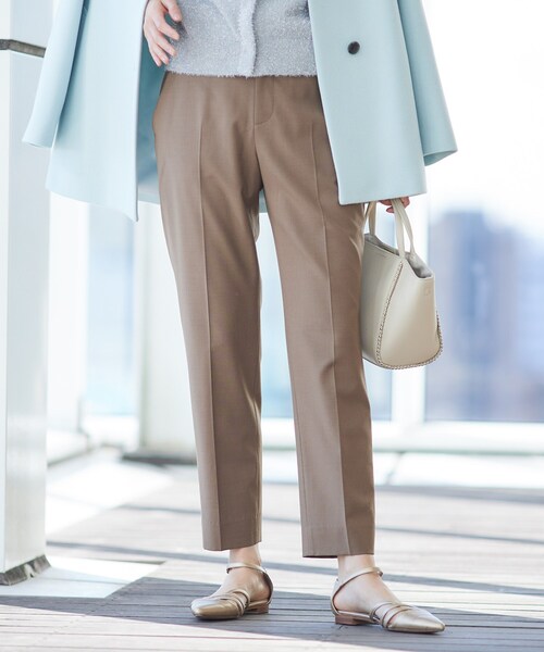 INDIVI（インディヴィ）の「【褒められパンツ/ウール混】スティックパンツ（その他パンツ・レディース・グレー系4/キャメル/ブラック・42/40/38/36/34/19/15 /13/12/05/03）」の3枚目の写真