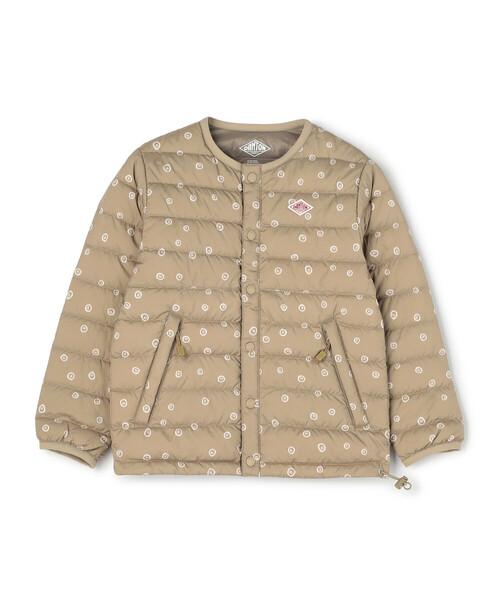 DANTON(ダントン)の「KIDS' INNER DOWN CREWNECK JACKET POLKA DOT(ダウンジャケット/コート・キッズ・グレー系その他/ベージュ系その他・105/125/135/115)」の2枚目の写真