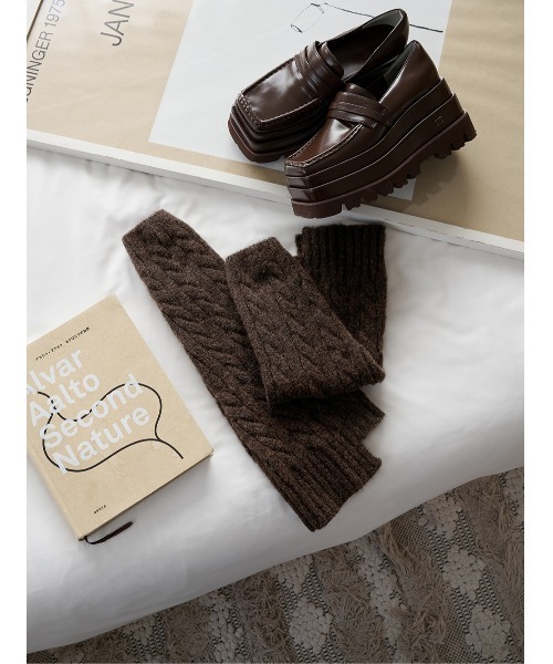 ダーリッチ❗️レッグウォーマー❗️ブラック ルーズリブニットレッグウォーマー（レッグウォーマー）｜Darich