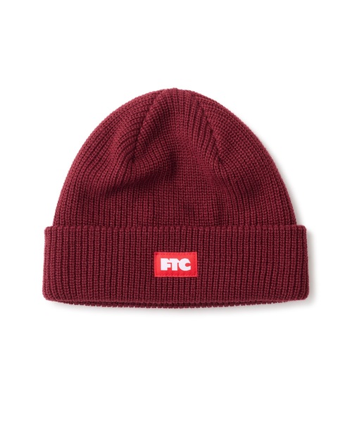FTC（エフティーシー）の「BOX LOGO BEANIE（ニットキャップ/ビーニー・メンズ・ブラック/バーガンディー/チャコール・FREE）」の3枚目の写真