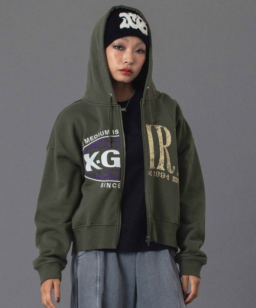 トップス x-girl FOR X ZIP UP SWEAT HOODIE SWEATS | X-girl