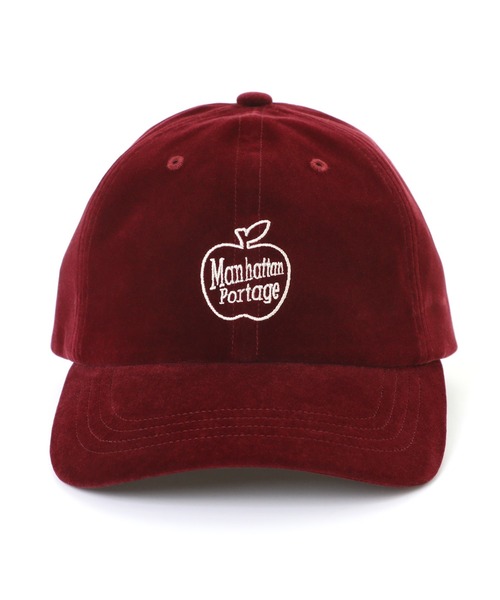 Manhattan Portage（マンハッタンポーテージ）の「Apple EMB Velour 6P Cap（キャップ・メンズ・ネイビー/ブラック/レッド・FREE）」の4枚目の写真