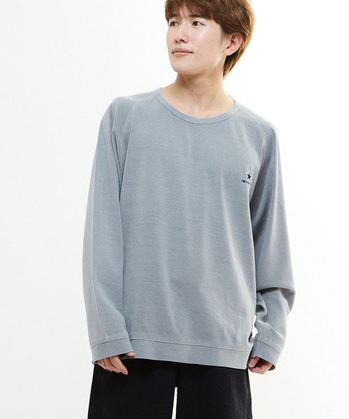 CONVERSE TOKYO(コンバーストウキョウ)の「PIGMENT RIPPLE LONG-SLEEVE TEE(Tシャツ/カットソー・レディース・ブラック/ホワイト/ライトグレー・SMALL/MEDIUM)」の8枚目の写真